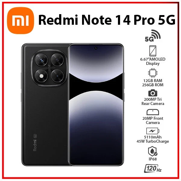 Xiaomi Redmi Note 14 Pro 5G 128GB/256GB/512GB Triple Camera Dimensity 7300 Ultra - Image 3 of 4
