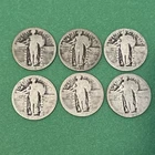 Lot of 6 Standing Liberty Quarters No Date – 90% Silver “1900’s”