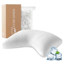 Side Sleeper Pillows for Adults, Adjustable Shredded Memory Foam Bed Pillows ...
