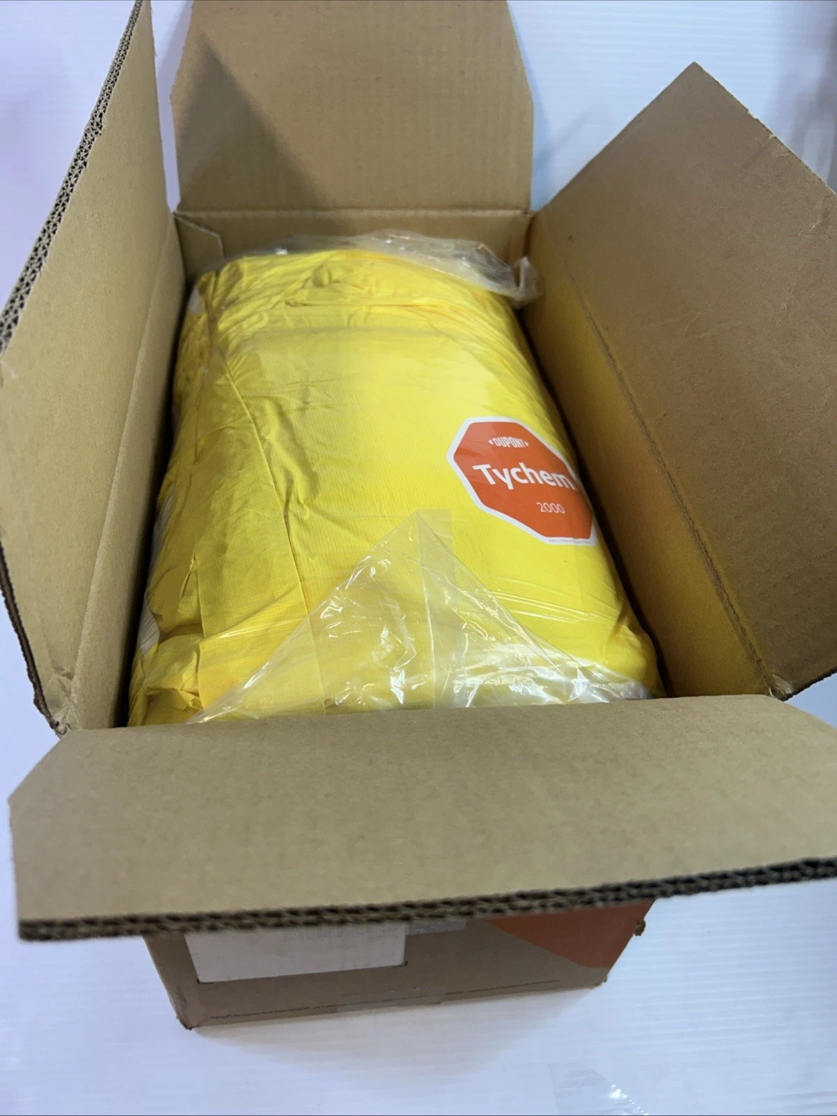Dupont Tychem 2000 QC Coveralls XL Yellow w/ hood Qty:12 - PN: QC122BYLXL001200 image 2