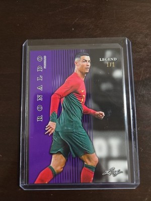 2024 Leaf LEGEND CRISTIANO RONALDO #L-02 SOCCER 1/1  PURPLE BLANK BACK PROOF!!!
