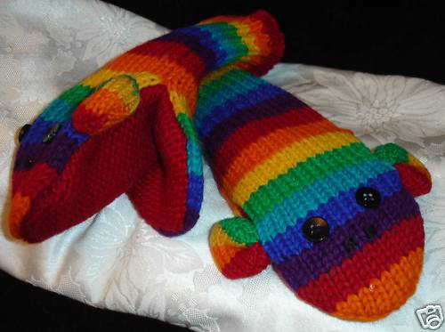 deLux SCHÖNE REGENBOGENSOCKEN AFFE FÄUSTLINGE Fleece GEFÜTTERT Strick ERWACHSENE Kostüm MÜTZE SEPARAT - Bild 4 von 7