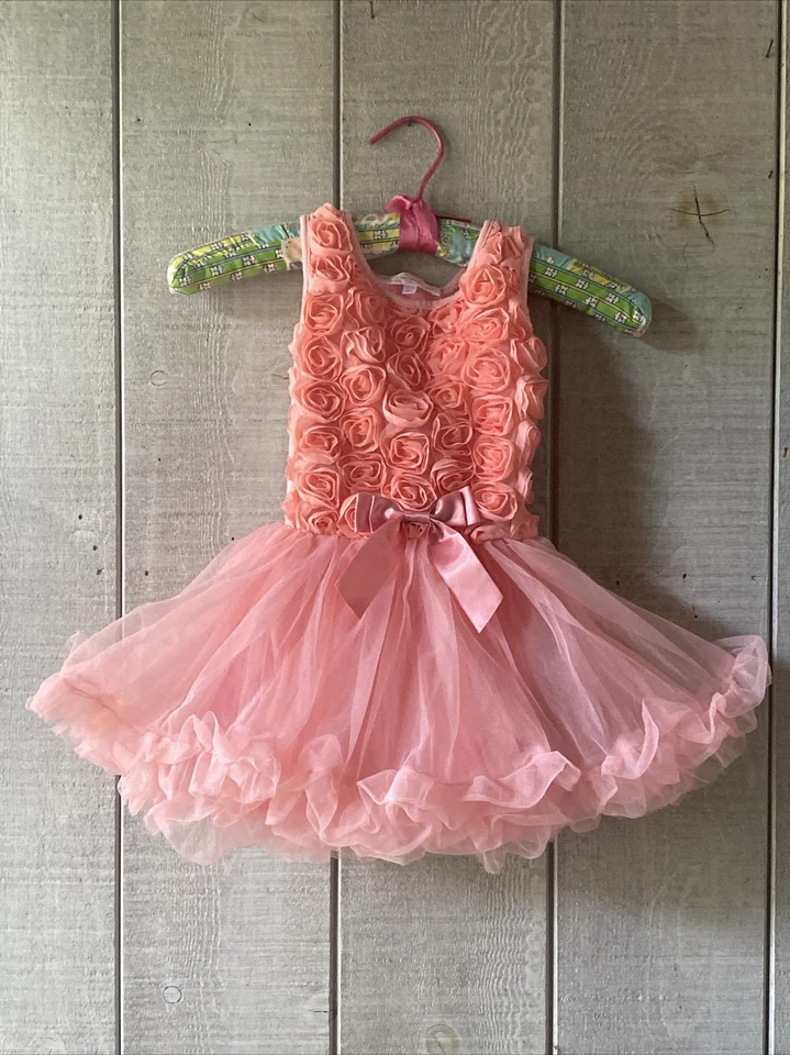 Vestido Popatu Bebé Niña Rosa Tul Tutú Vestido de Baile 2t-3t XS Foto 4 de 4