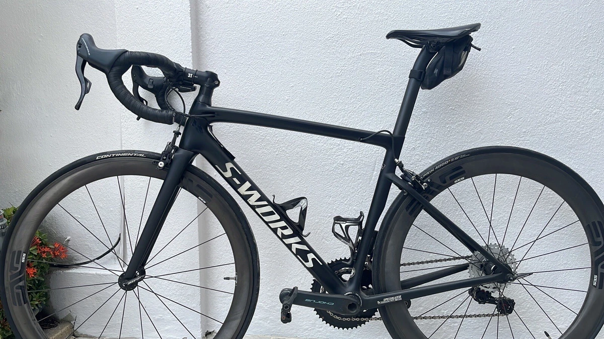 s works black road bike