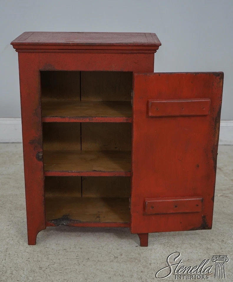 L60563EC: Gabinete de puerta pequeña estilo americano acabado rojo pintado Foto 3 de 4