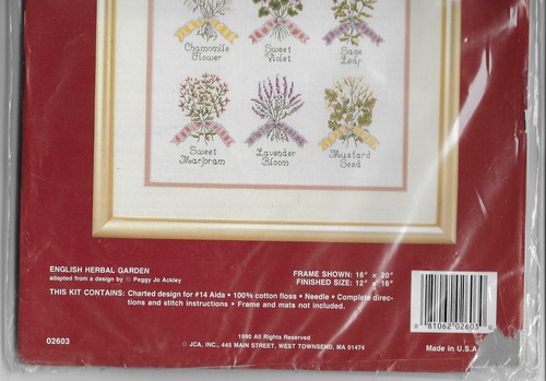 Nadelschätze gezählt Kreuzstich Kit Englischer Kräutergarten 12 x 18 - Bild 2 von 3