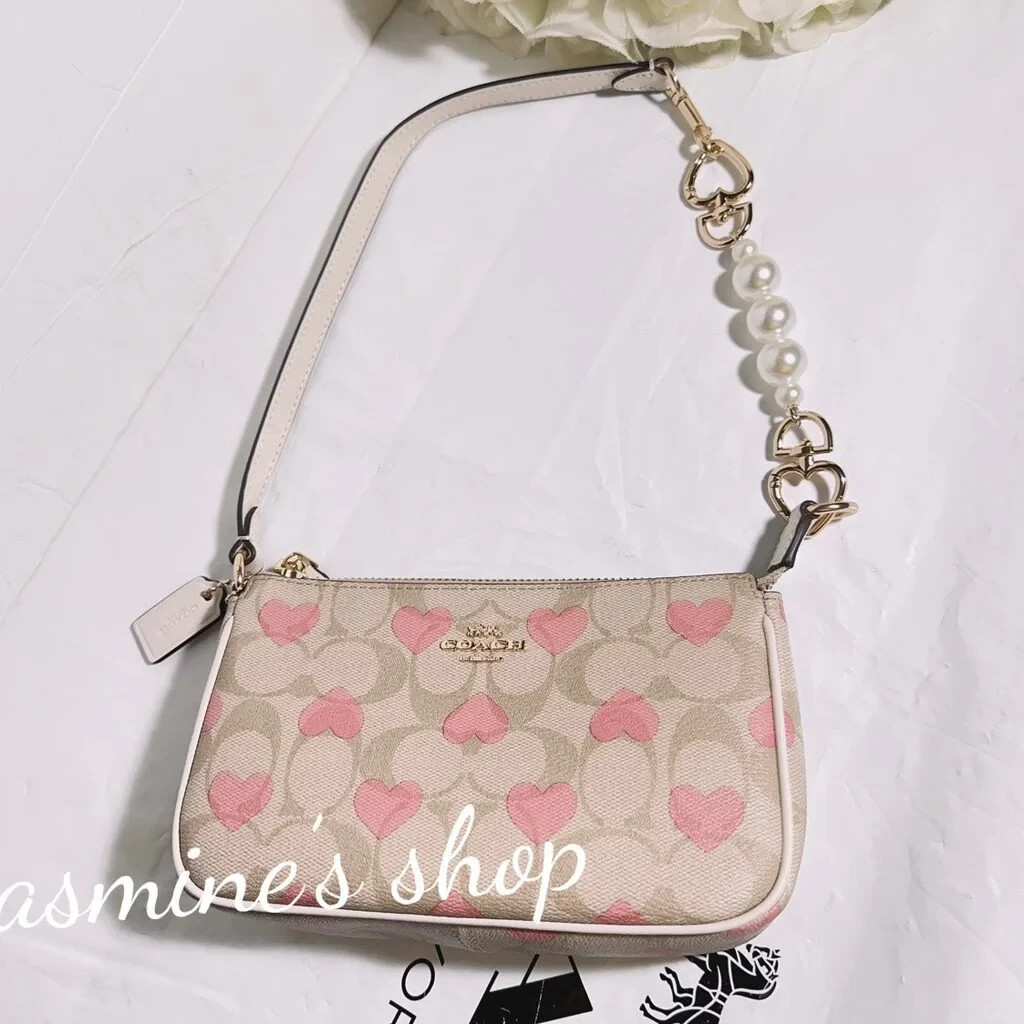 NWT Coach Nolita 19 In Signature Canvas With Heart Print