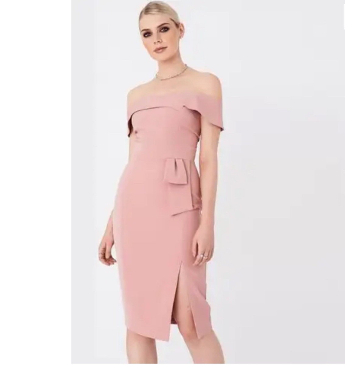 strapless open back dress Off-the-shoulder V neck Lemonade Photography Costumes Pink Long Prom D –  SELINADRESS main image 1