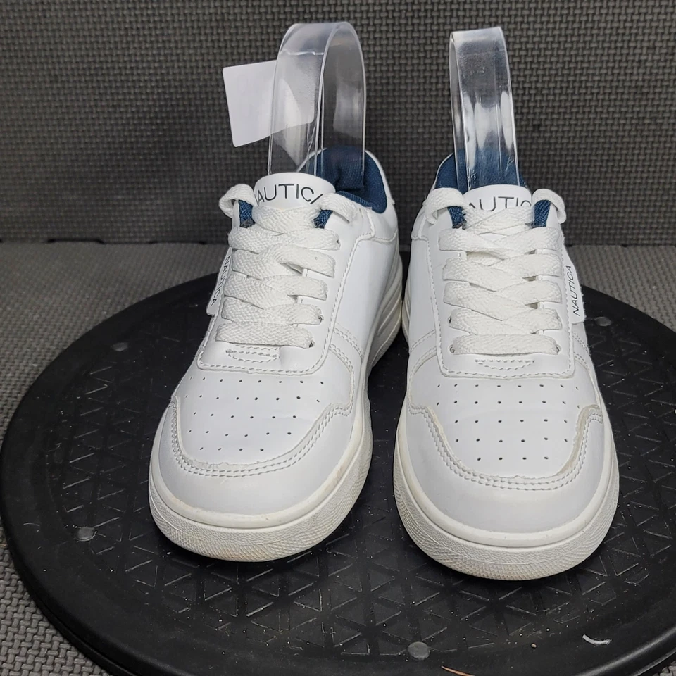 Nautica Stafford Shoes Toddler Sz 13 White Blue Low Top Sneakers - Image 2 of 4