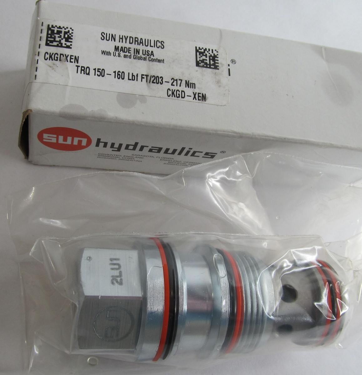 NEW SUN HYDRAULICS TRQ 150-160 LBF FT/203-217 Nm CKGDXEN
