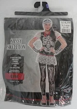 SASSY SKELETON 5 Piece Costume Child XL 14-16 NEW