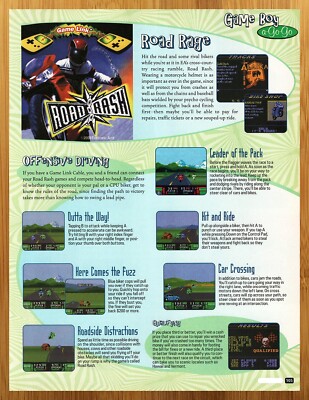 2000 Road Rash GBC Vintage Print Ad/Poster Authentic Retro Video Game ...