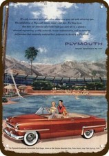 1953 PLYMOUTH CRANBROOK CONVERTIBLE CLUB COUPE Vintage Look Replica Metal Sign