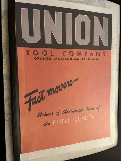 Union Tool Company Orange MA 'Machinists Tools' Catalogue 50's Copy