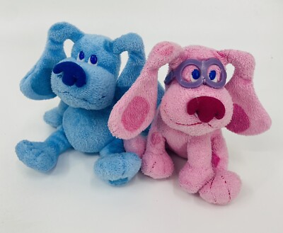 Blues Clues TY Beanie Babies 2006 Plush Dogs BLUE & MAGENTA | eBay