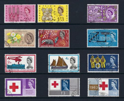 GB Stamps 1963 year set (non-phosphor) - 6 issues - fine used - Picture 1 of 1