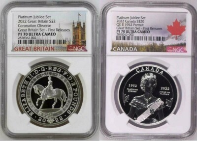 2022 The Platinum Jubilee Celebration 2-Coin Silver Proof GREAT