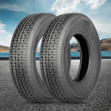 Set Of 2 ST225/75R15 Trailer Tires Radial 225 75 15 Tubeless 10PR Load Range E