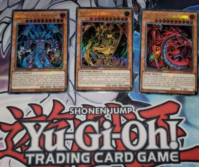 Yugioh Raviel Hamon & Uria God Set Secret Rares Speed Duel SGX3 NM
