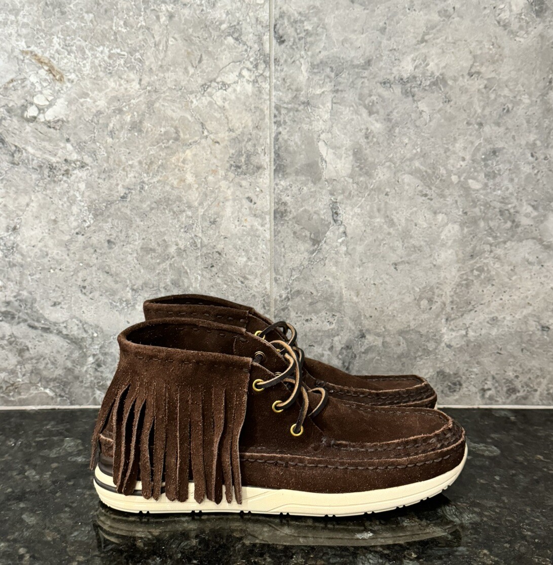 VISVIM Men's 'Voyageur Moc Shaman-Folk' Suede Moccasin Sneakers