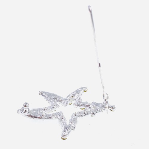 Hair Clip use Swarovski Crystal Hairpin Starfish Seastar Mermaid Silver Clear #2 - Picture 6 of 8