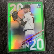 2020 Bowman Chrome Draft Bryce Jarvis GREEN Refractor #32/99 20 in 20 Insert