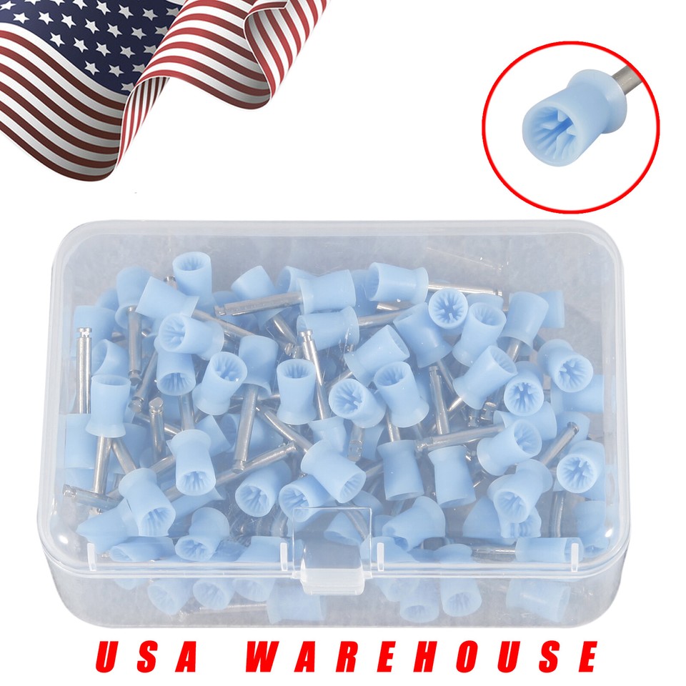 100pcs Dental Polishing Cups – Latch-Type Prophy Brush For Dental Cleaning