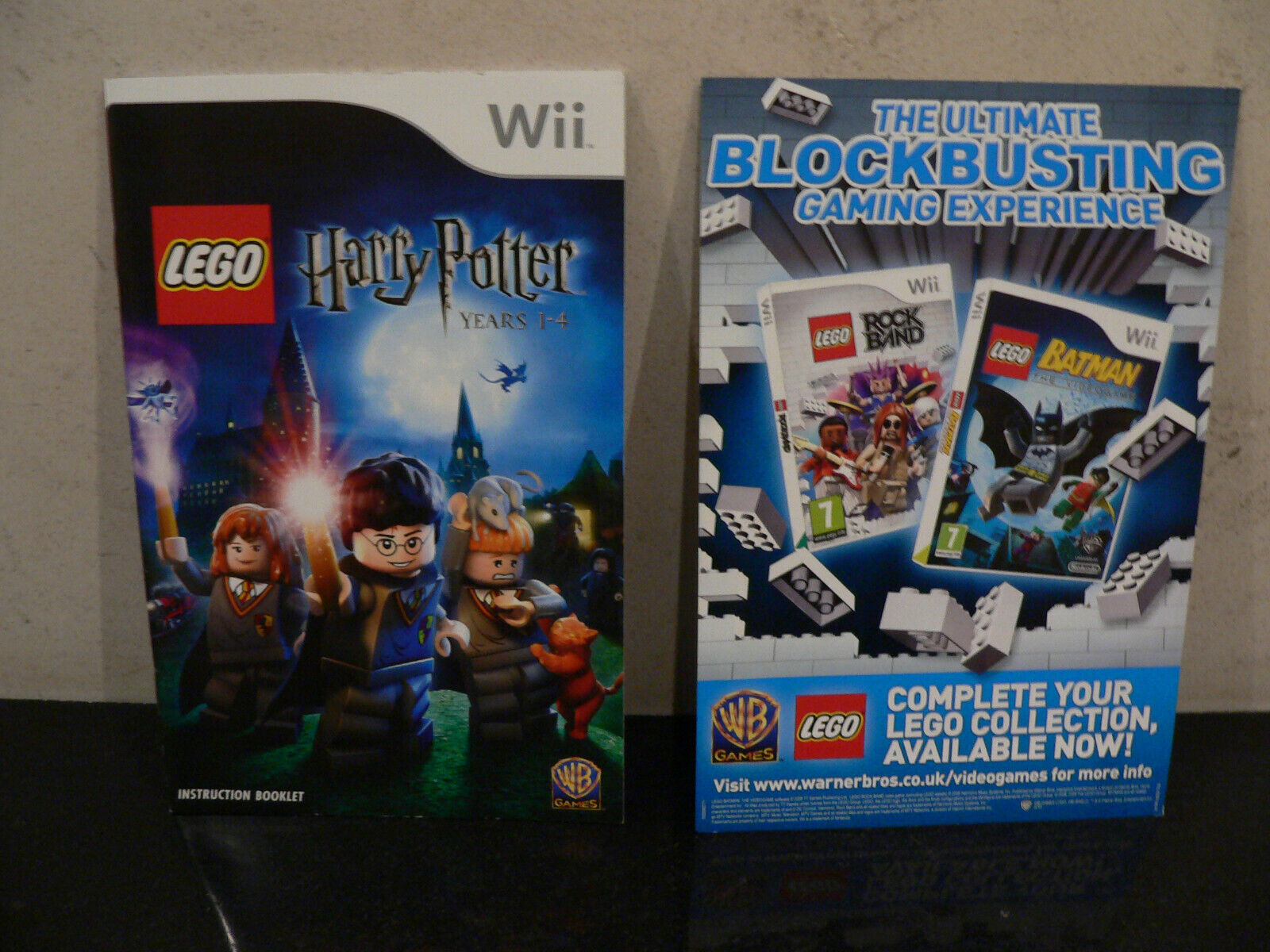 LEGO Harry Potter Years 1-4 and Years 5-7 (Nintendo Wii) With Manuals