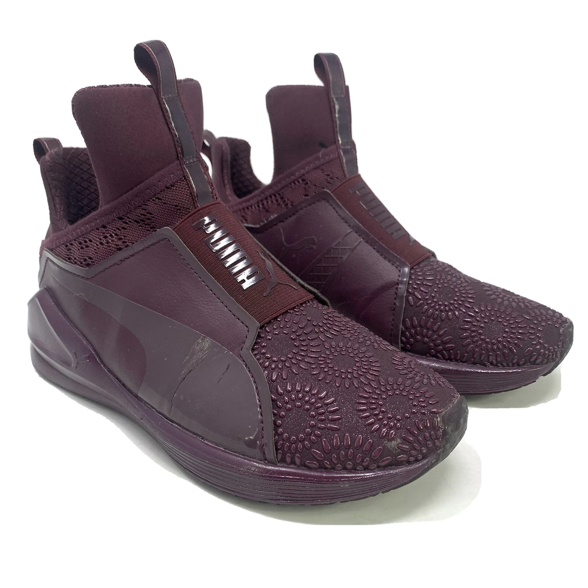 Puma Fierce KRM High Top Trainers Women Size 6.5 Purple Sneakers Shoes 189866 02