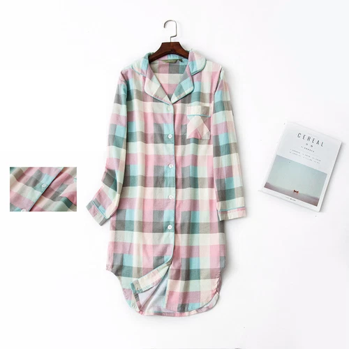 Nightgown Women's Flannel Boyfriend Nightshirt - Picture 8 of 77