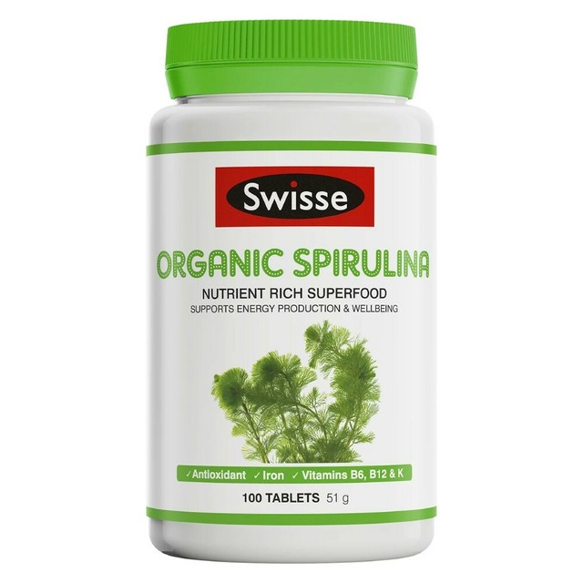 swisse organic spirulina 100 tablets
