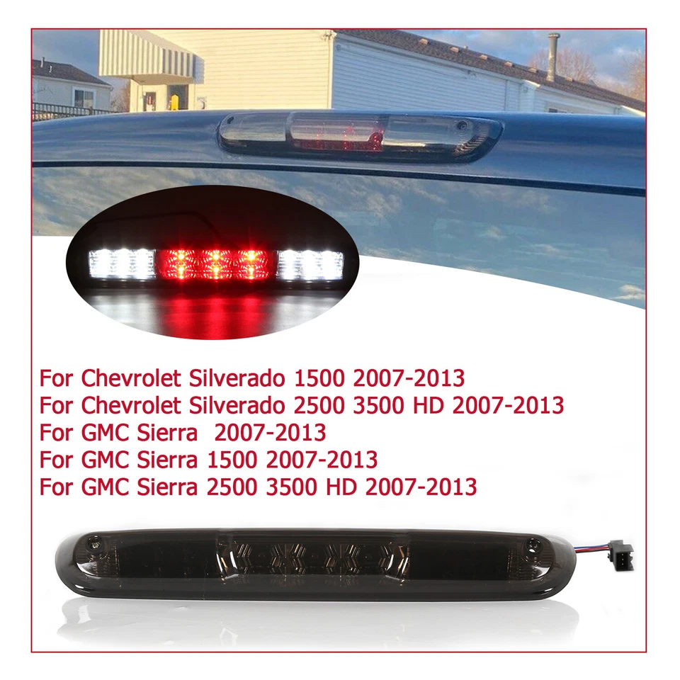 Tercera luz de freno LED 07-14 Chevy Silverado GMC Sierra 1500 2500 3500 Foto 4 de 4