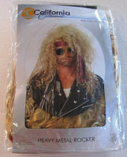 New HEAVY METAL ROCKER Adult Wig One Size California Costumes Rock Star