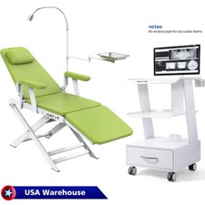 Sillón Dental Portátil Plegable Air Turbina Uint/Boca Barredora Carro Carretilla