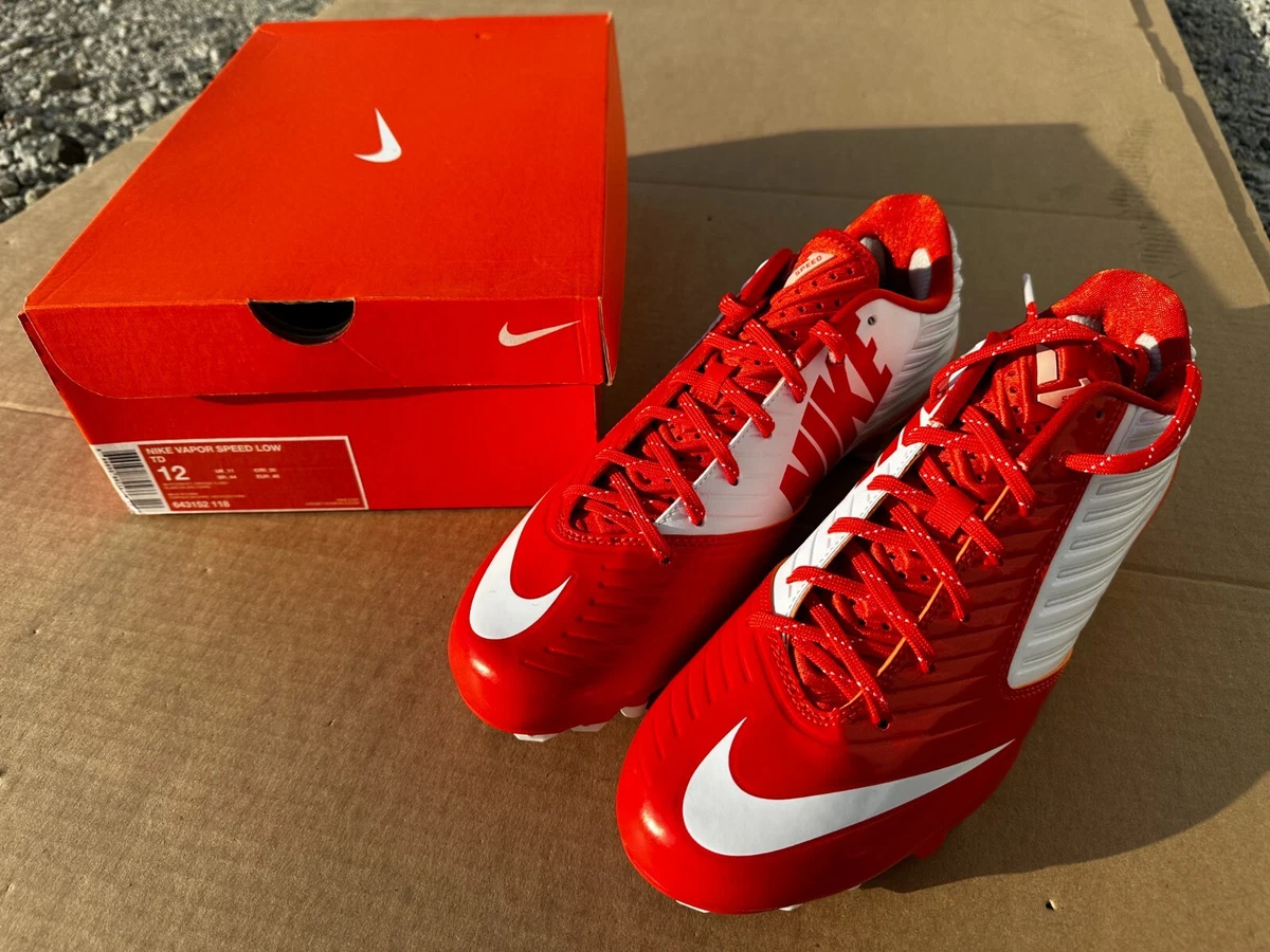 New with Box NIKE Vapor Speed Low TD Football Cleats Orange White