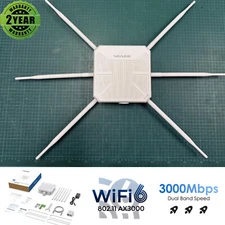 AX3000 WiFi6 Outdoor Router Access Point 2.4G+5G Outdoor WiFi Mesh Extender AP