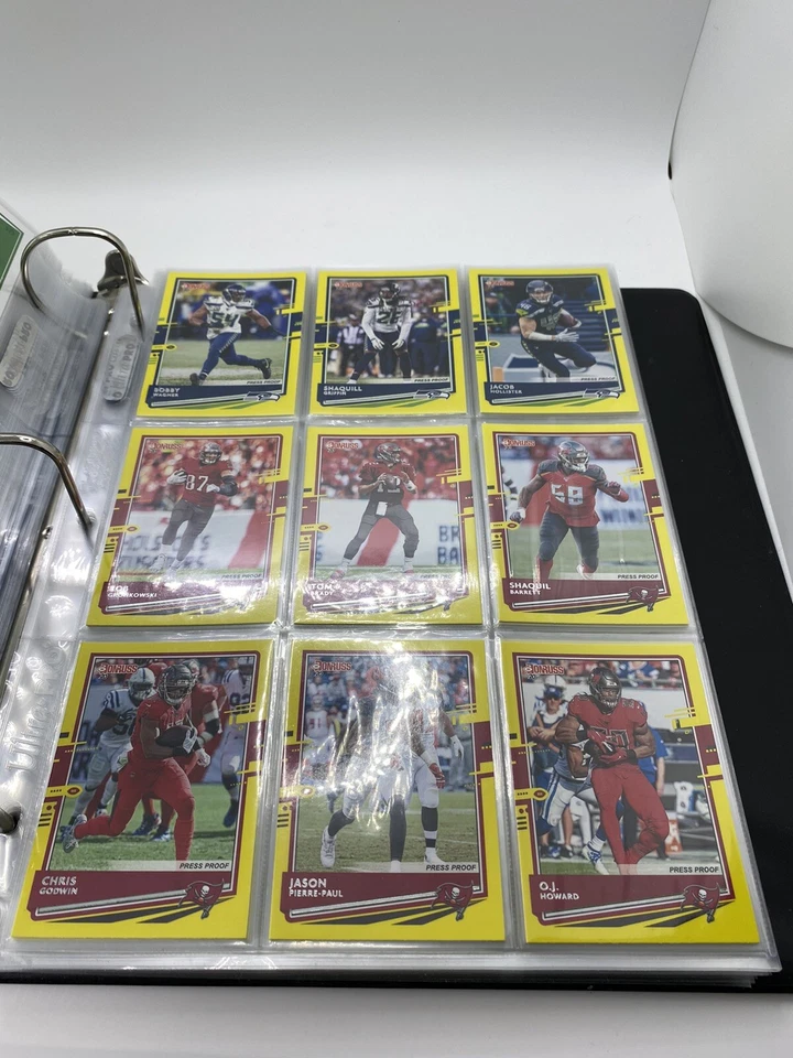 2020 Donruss NFL Yellow Press Proof Complete 350 Card Set - Hurts Love Burrow - Image 4 of 4