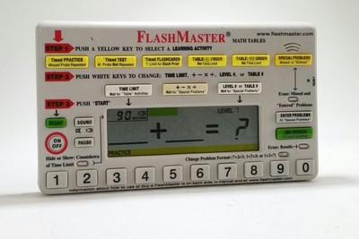 FlashMaster Math Tables Electronic Learning Tool MT1A