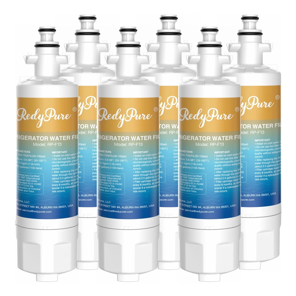 6 Pack Water Filter Replacement For LG LT700P ADQ36006101 46-9690 RFC0700A