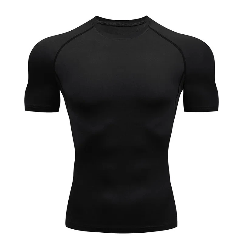 Men Sport T-Shirt Quick Dry Compression Gym Top Running Training Fitness Gift - Image 4 of 4
