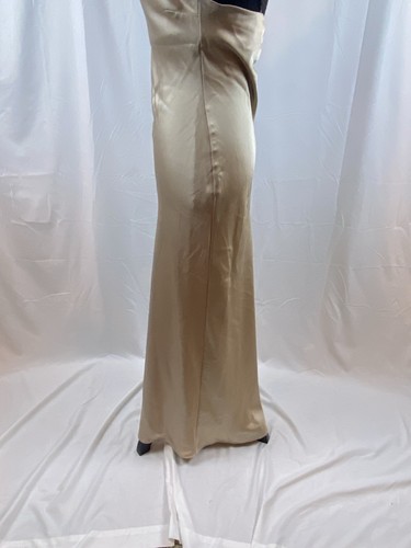 Zara Women’s Size XS Satin Effects Beige Long Slip Dress Beaded Straps - Bild 16 von 17