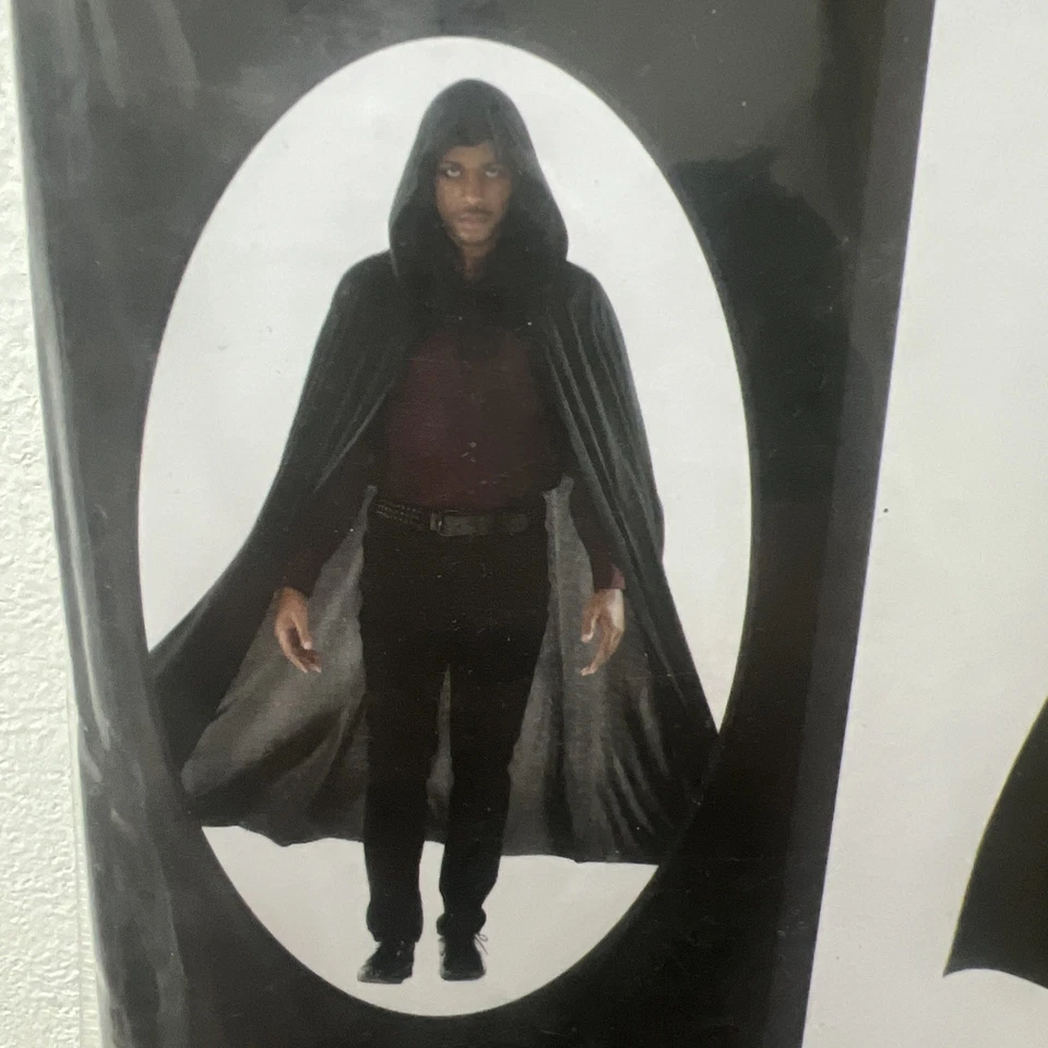 Disfraz, Unisex, Negro Capucha Largo Completo Capa Adulto Talla Única NUEVO HALLOWEEN 2025 Foto 3 de 4