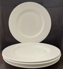 Set of 4 Steelite International White Porcelain Dinner Plates 10 1/4” England