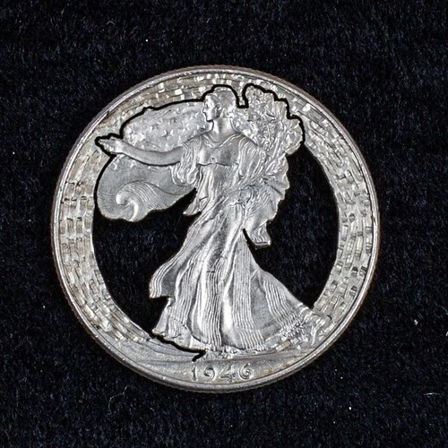 1946 Walking Liberty Coin altered to Jewelry