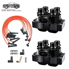 Ignition Coil Pack & Spark Plug Wire Set For Ford F150F250 Lincoln Mercury FD487