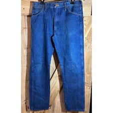 Vintage 90s Wrangler 13MWZ Cowboy Cut Jeans Mens 35x34 Blue Denim Made In USA
