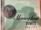 Mercury Head  Dime Set 1916-1945 74 coins  in Album '16D, '21, '21D missing