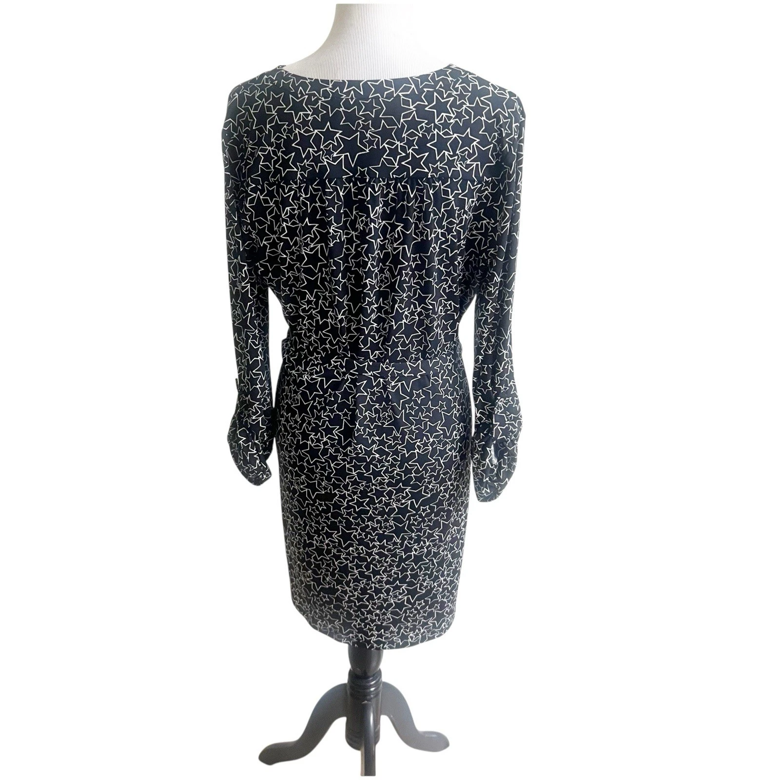 Abito Michael By Michael Kors stelle maglia lunghezza ginocchio taglia grande dettaglio catena