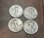 4-1943 US Walking Liberty $.50 - 90% Silver, 4 Total Coins, Collection or Silver