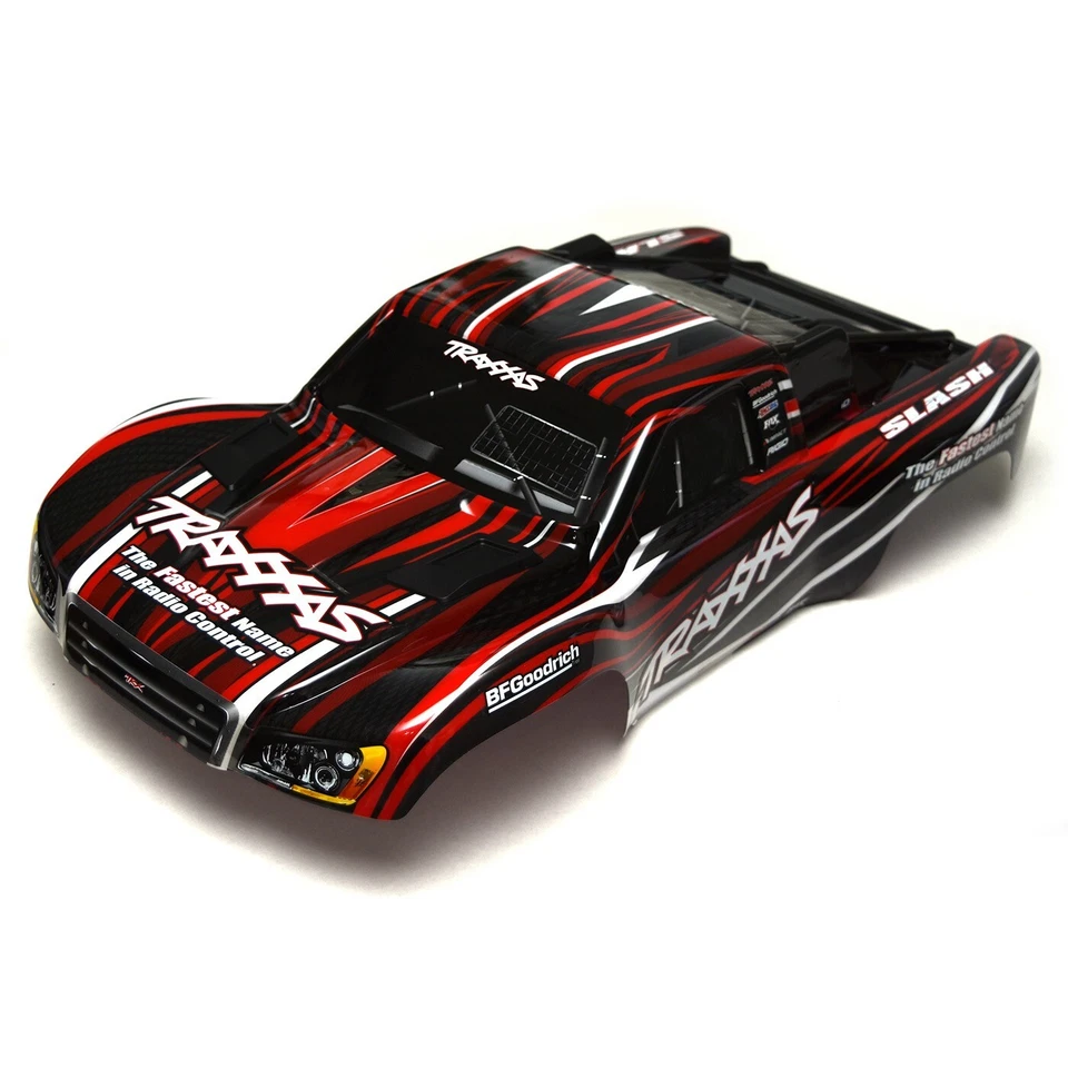 Traxxas Slash Red/Black Body with Front & Rear Clipless Lower Mounts 2WD/VXL/4x4 - Image 4 of 4